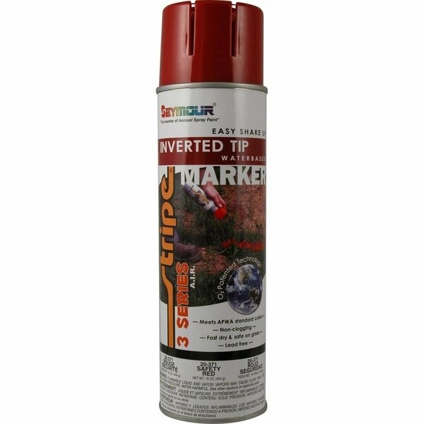 Seymour Midwest 20 oz Inverted Tip Air Tech Marking Paint, Safety Red SM20-371